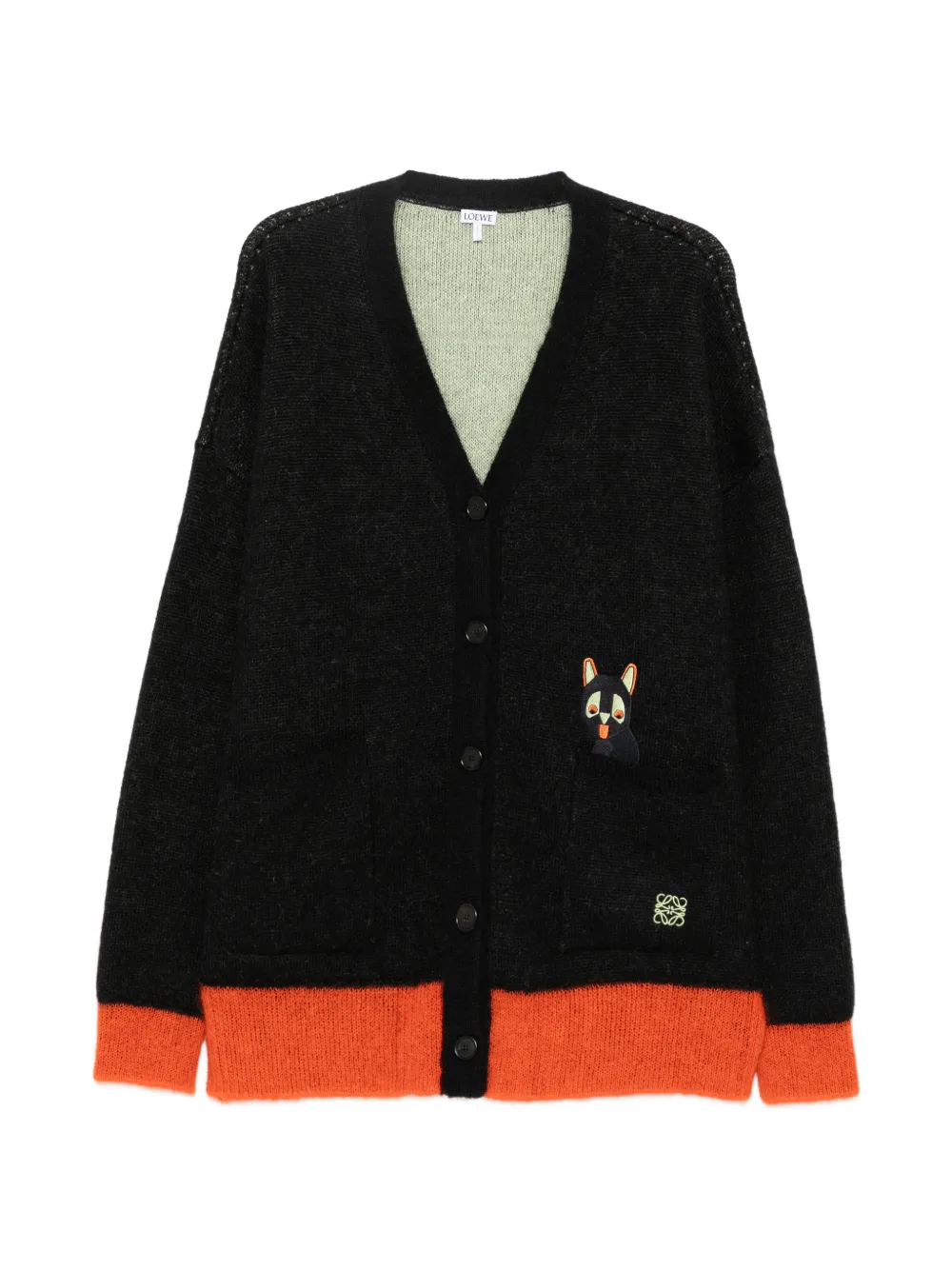 LOEWE embroidered cardigan - Nero