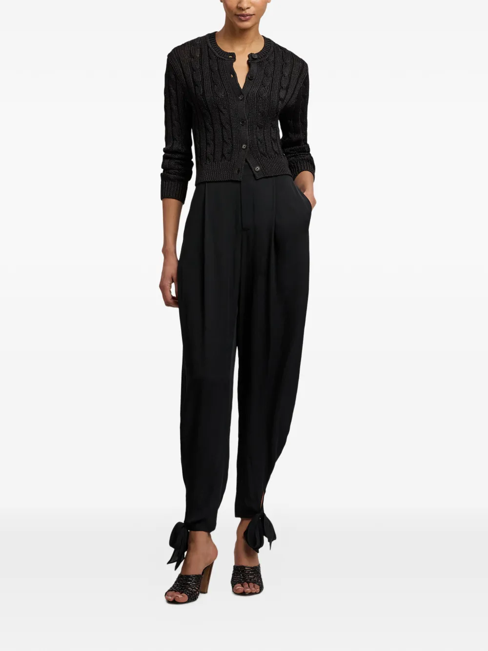 Ralph Lauren Collection Kabelgebreid vest Zwart