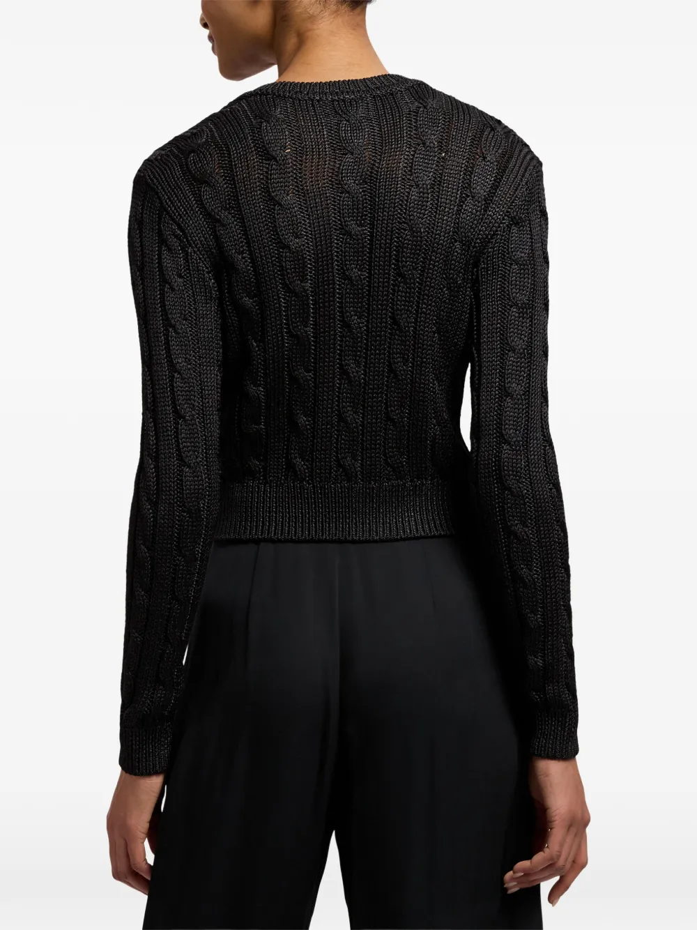 Ralph Lauren Collection Kabelgebreid vest Zwart