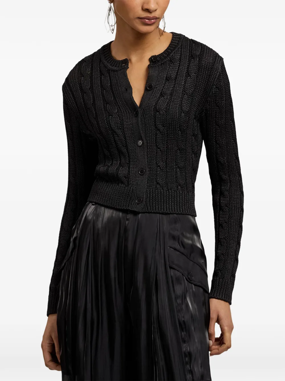 Ralph Lauren Collection Kabelgebreid vest Zwart