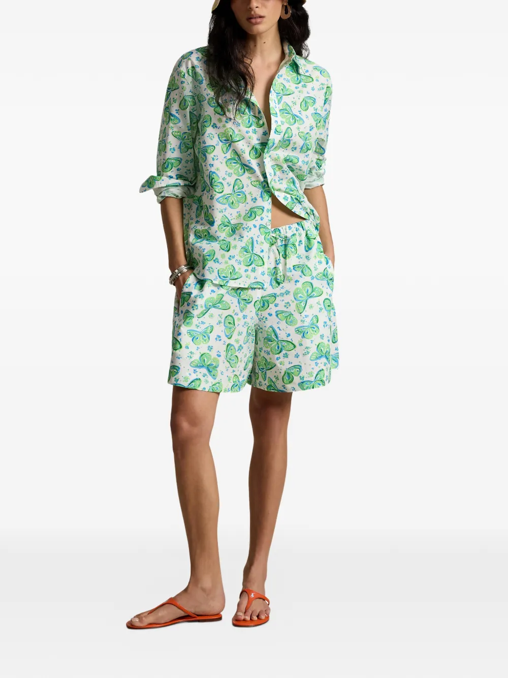 Polo Ralph Lauren Shorts met vlinderprint Wit