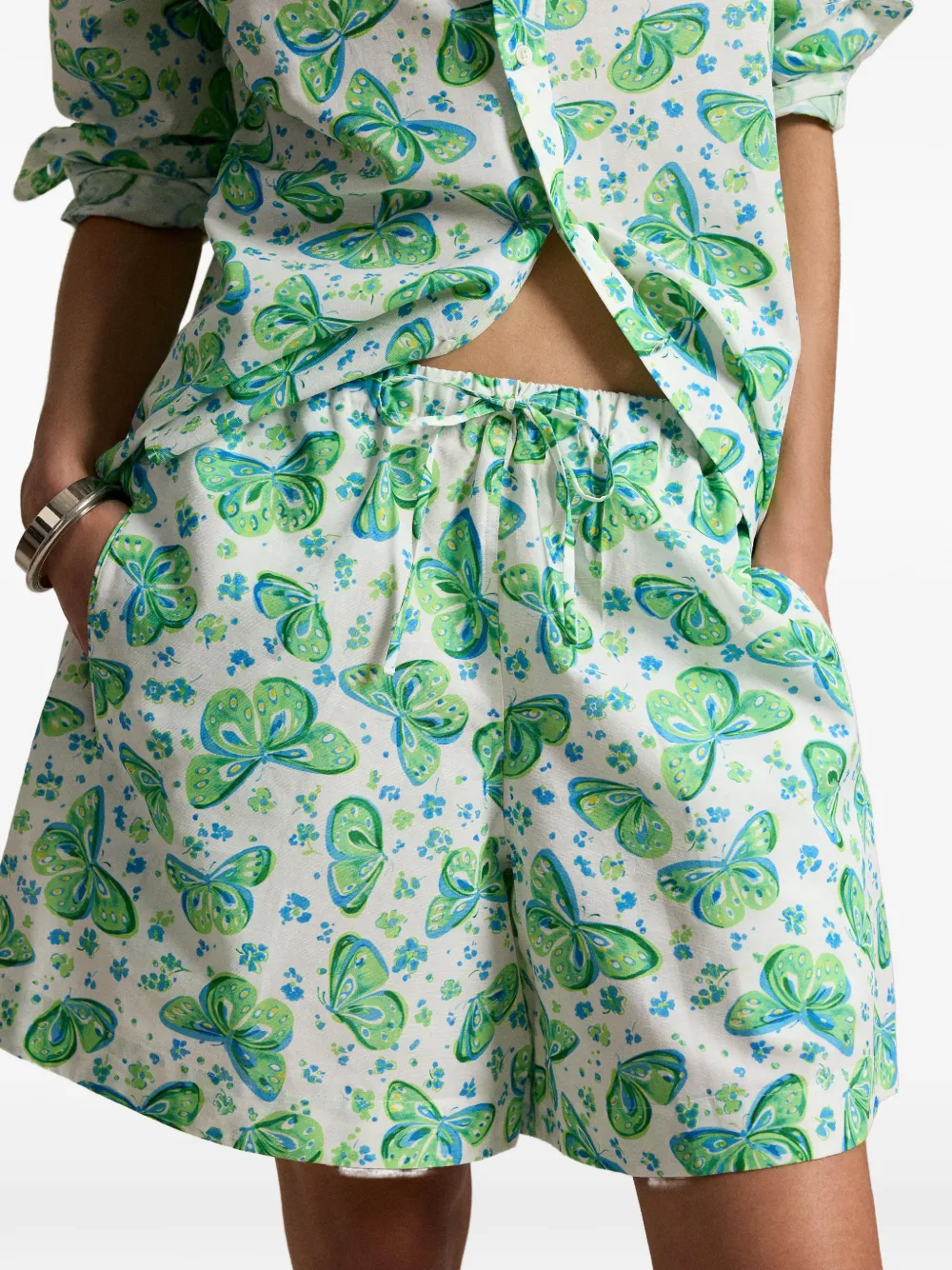 Polo Ralph Lauren Shorts met vlinderprint Wit