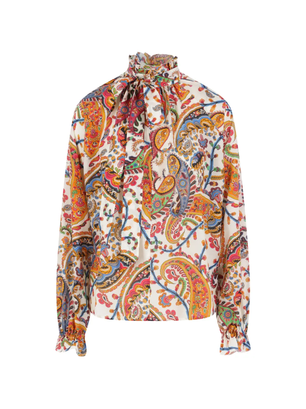 ETRO paisley tie-neck blouse - Toni neutri