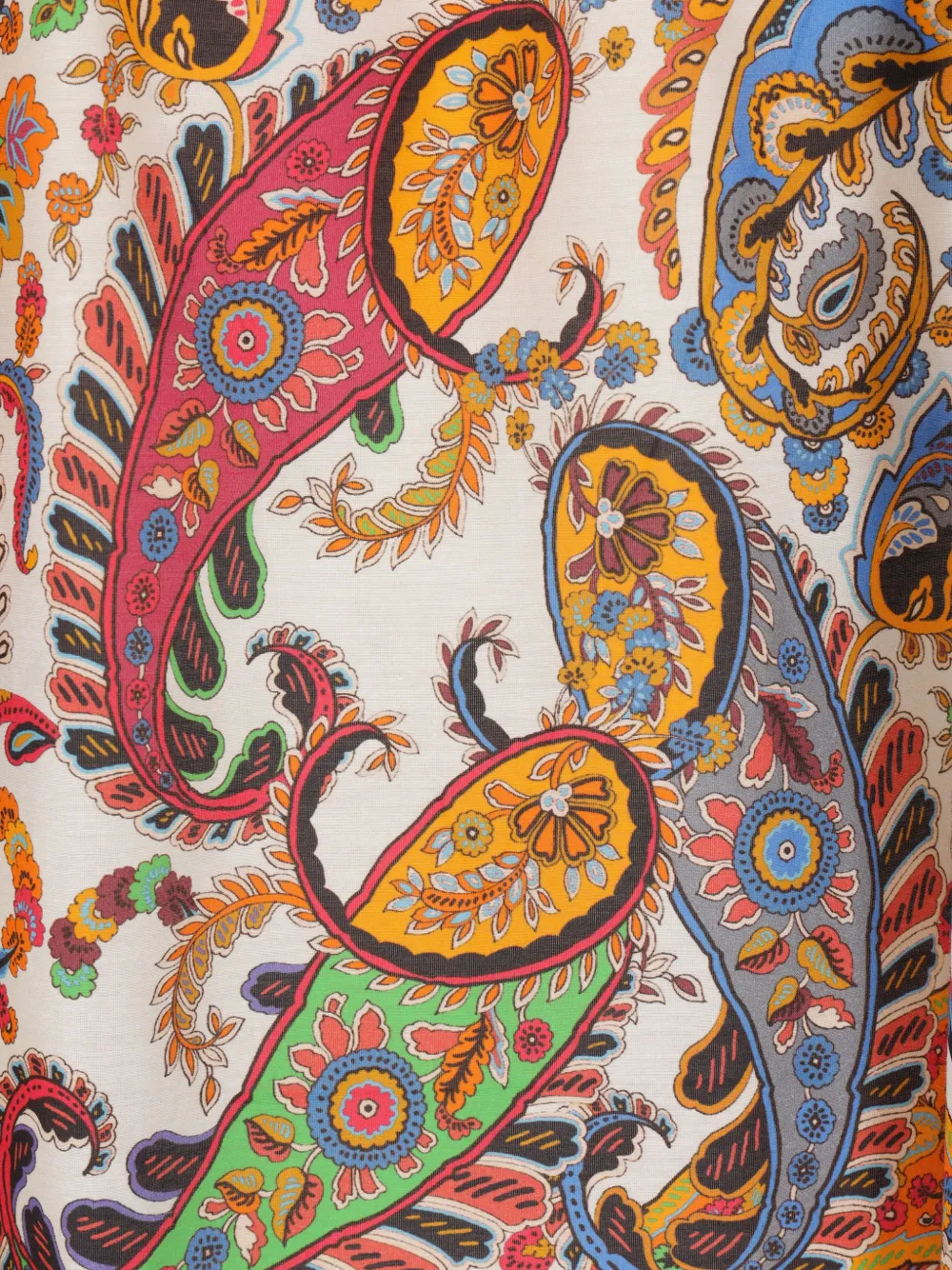 ETRO Blouse met ruches en paisley-print Beige