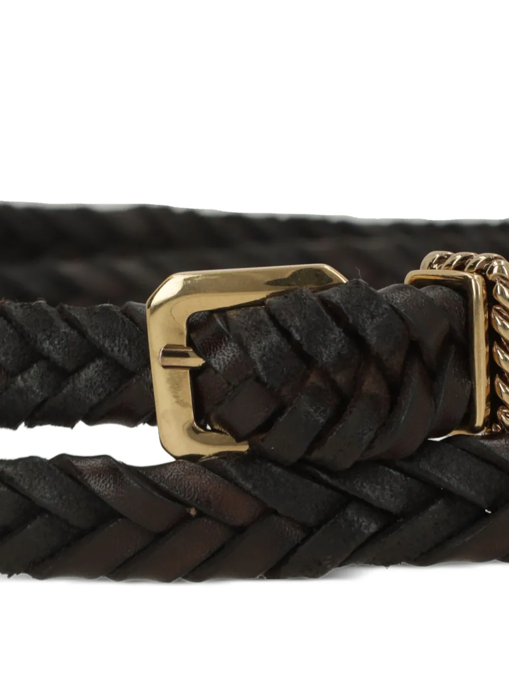 ETRO Gevlochten riem Bruin