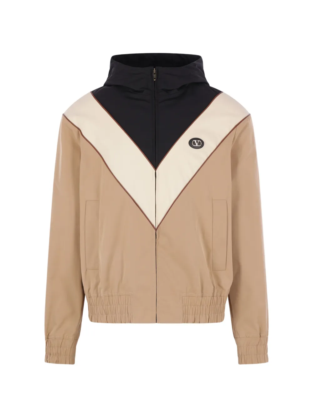Valentino Garavani hooded zip bomber jacket - Toni neutri