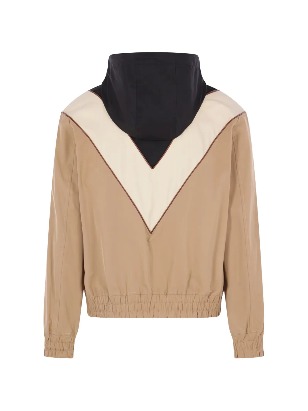  Valentino Garavani Hooded Zip Bomber Jacket - Neutrals 