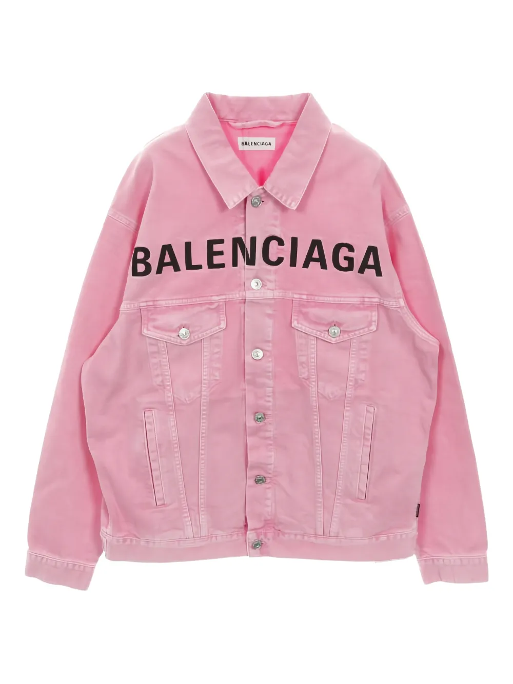 Balenciaga Pre-Owned 2010s logo denim jacket - Rosa