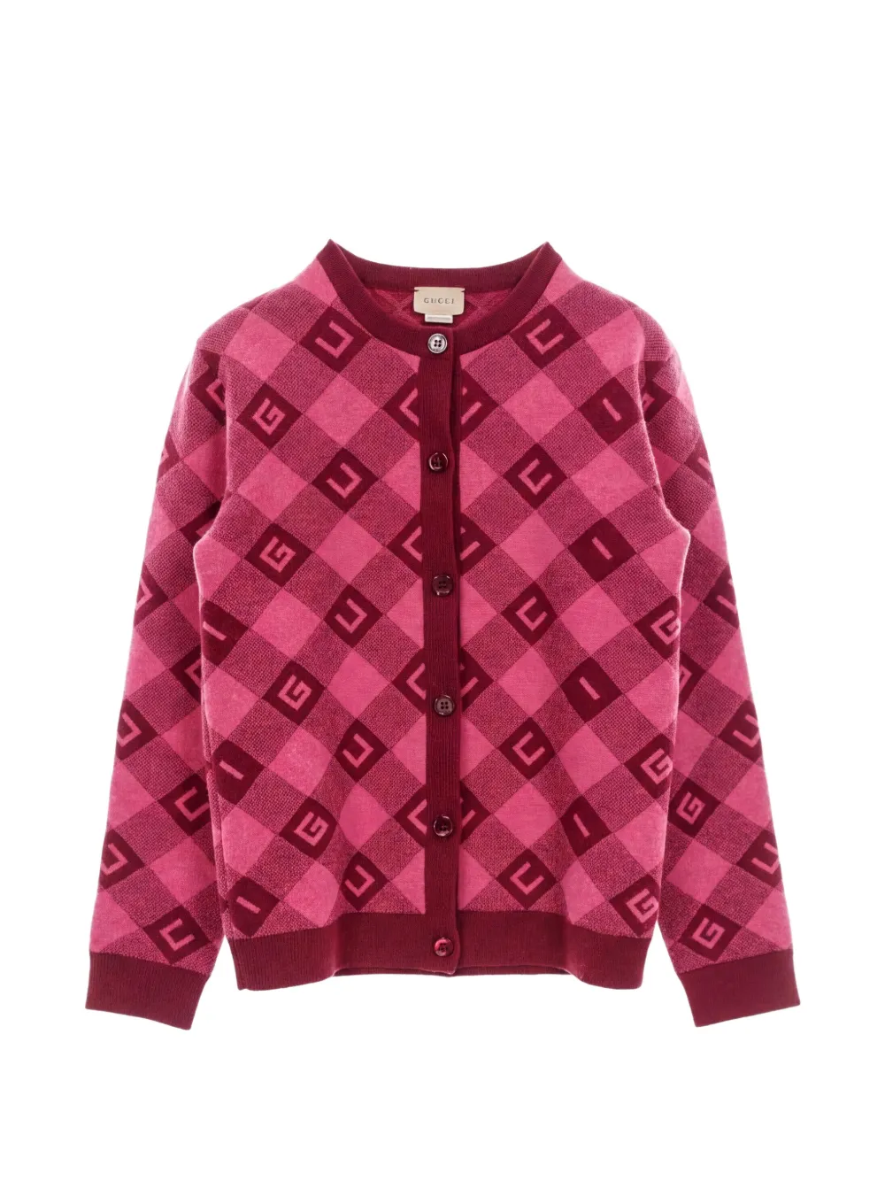 Gucci Pre-Owned check-print cardigan - Rosa