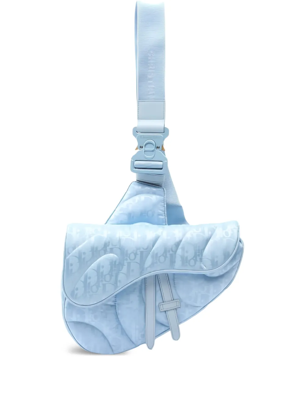 Christian Dior Pre-Owned x ERL 2000s Saddle Oblique-monogram shoulder bag - Blu