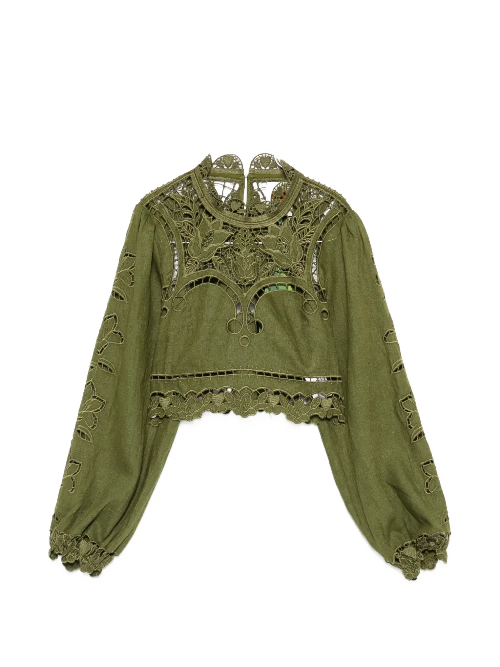 FARM Rio cut-out blouse - Verde