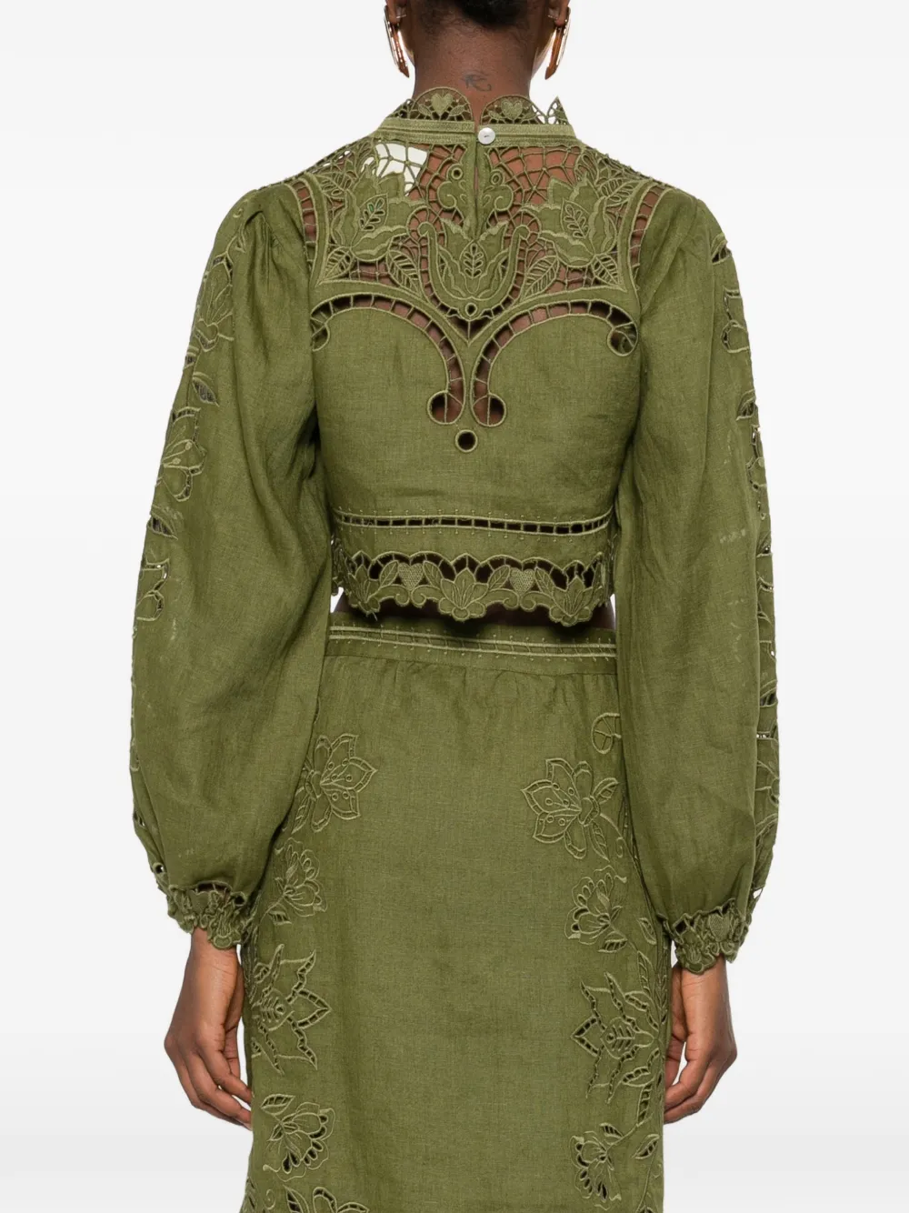 FARM Rio Shirt met uitgesneden details Groen