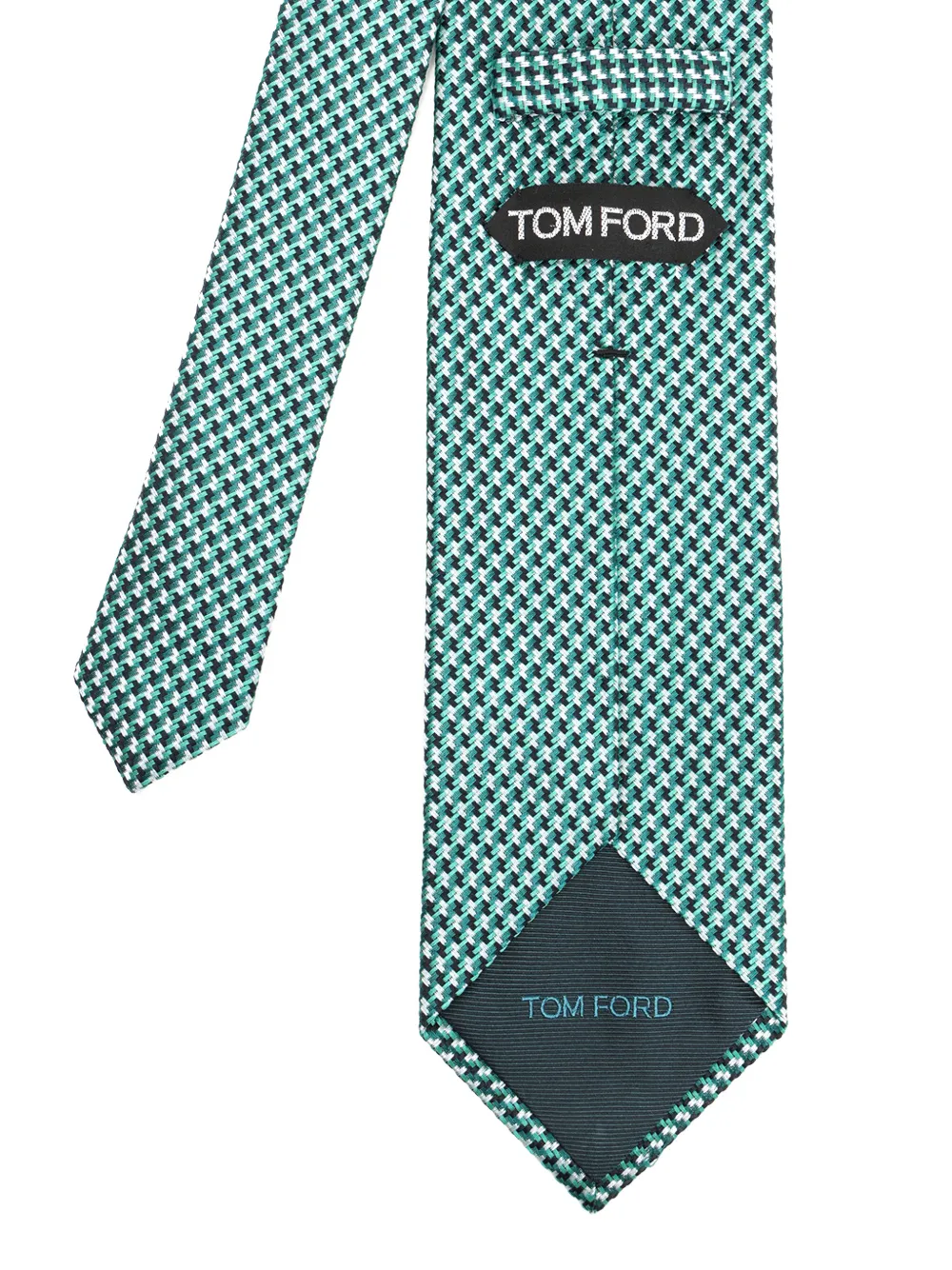TOM FORD patterned silk tie - Groen