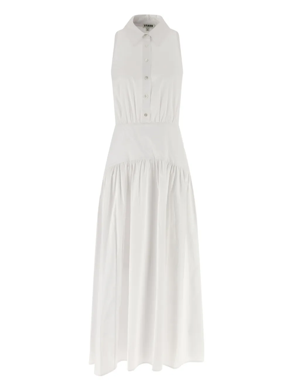 STAUD Romy wrinkled maxi dress - Weiß