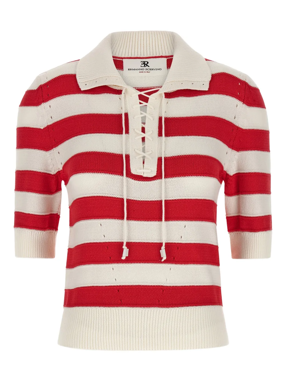 Ermanno Scervino striped polo shirt - Rot