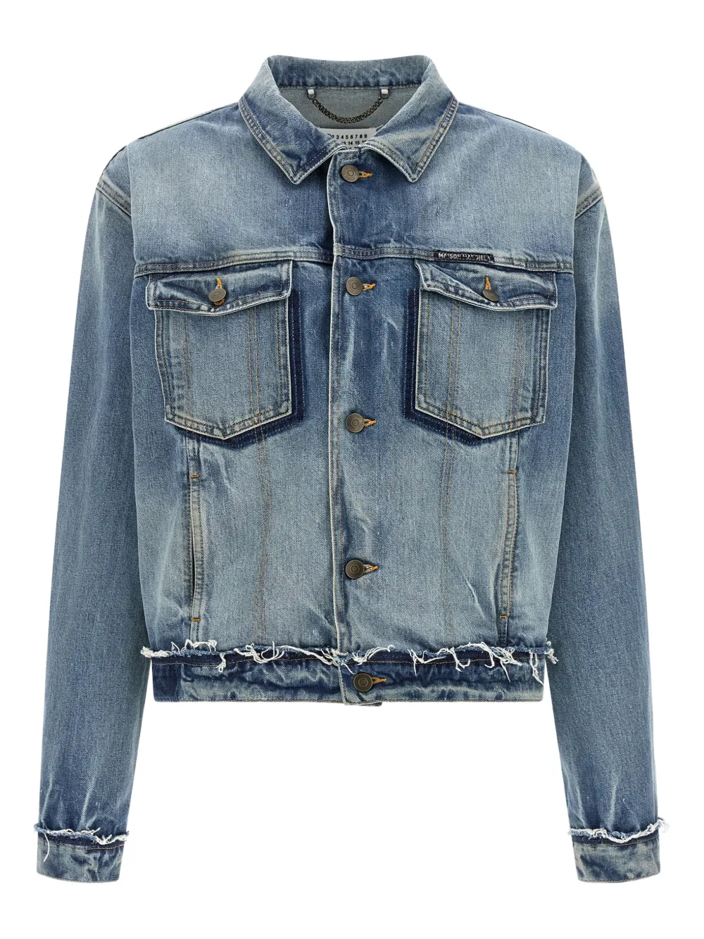 Maison Margiela frayed denim jacket - Blau