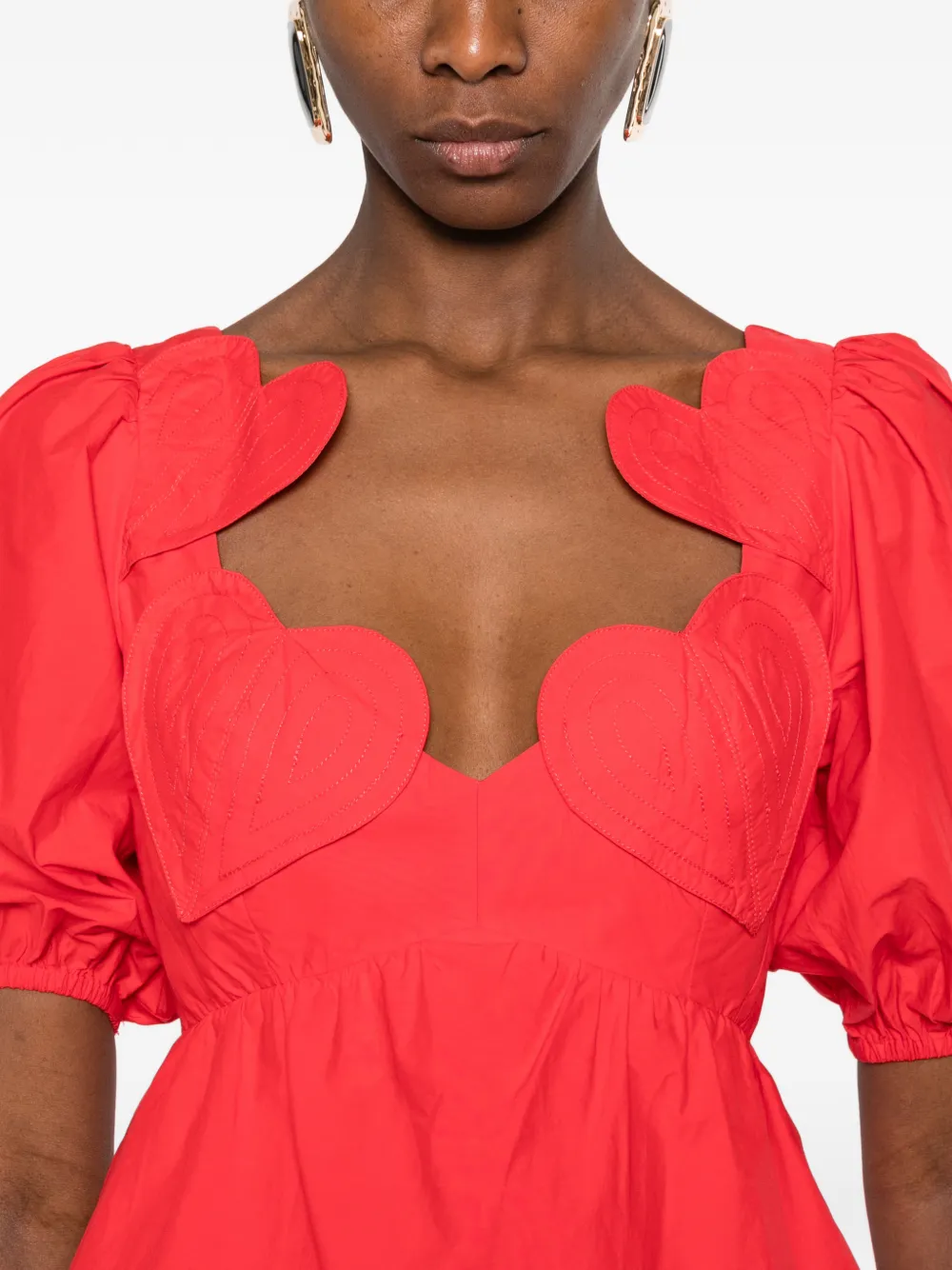 FARM Rio Blouse met pofmouwen Rood