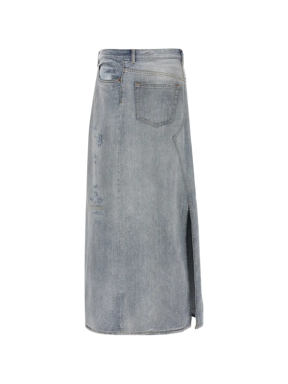 MM6 Maison Margiela asymmetric denim skirt - Blauw
