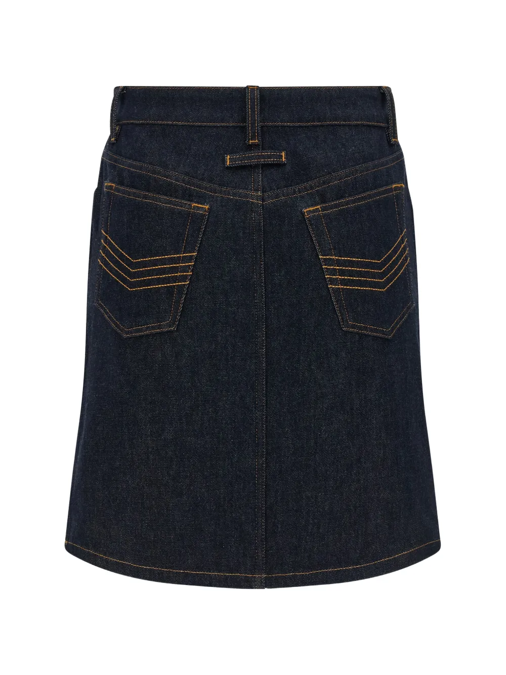Jean Paul Gaultier cuts denim mini skirt - Blauw