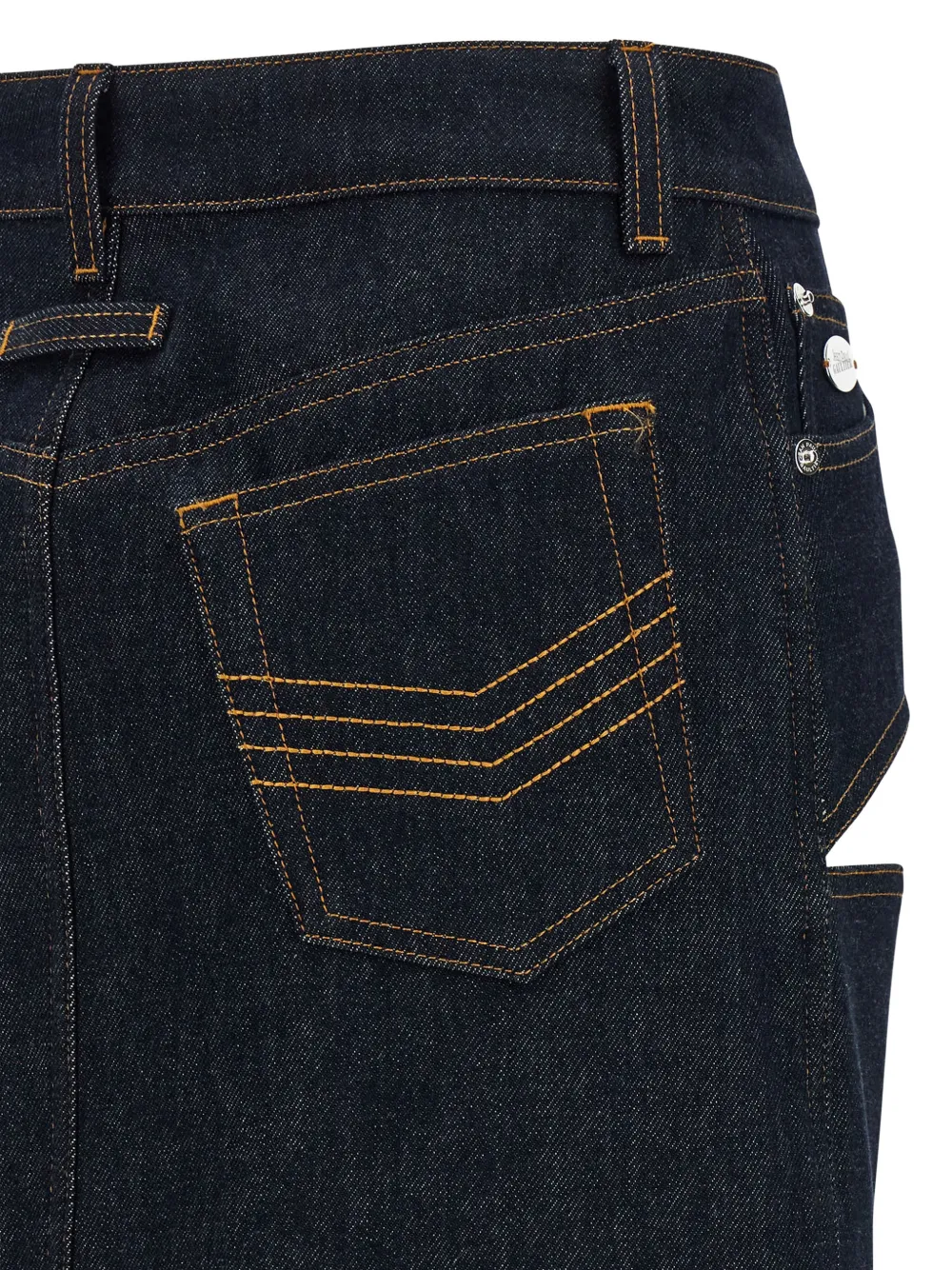 Jean Paul Gaultier Denim mini-rok met uitgesneden details Blauw