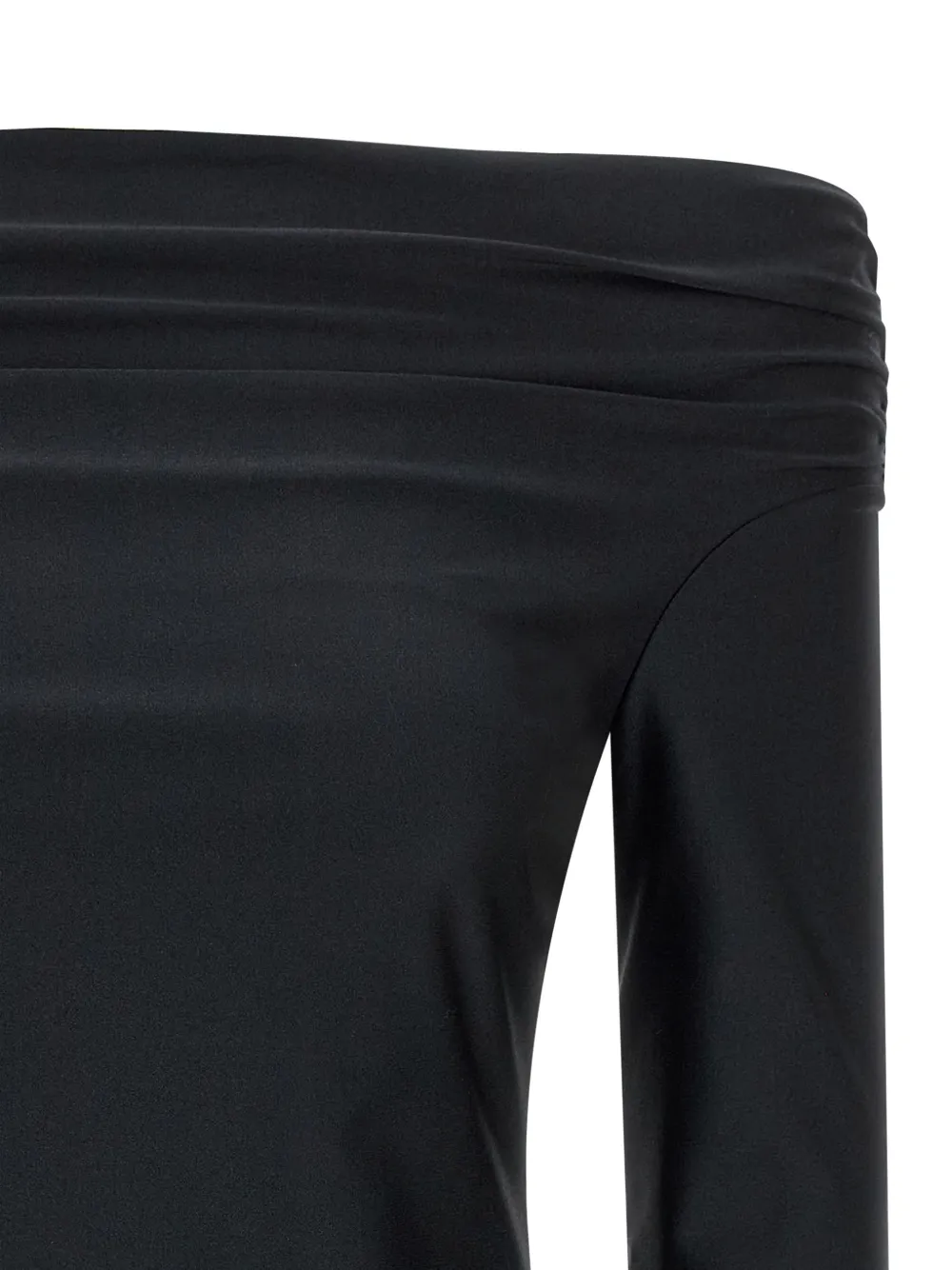THE ANDAMANE Off-shoulder top met lange mouwen Zwart