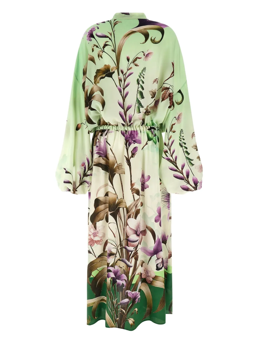 F.R.S For Restless Sleepers Cenide ruffled floral-print maxi dress - Groen