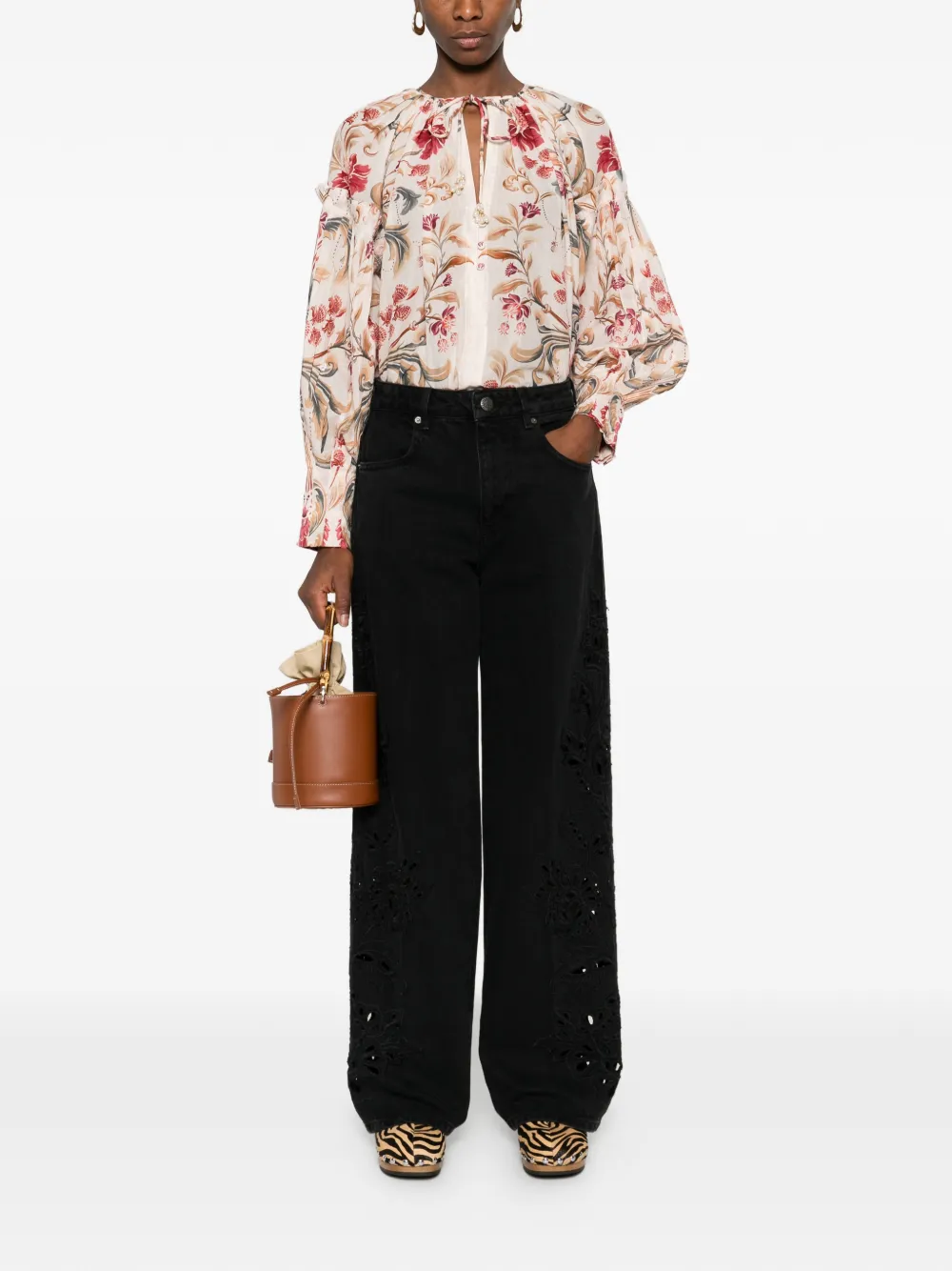 FARM Rio floral blouse - Beige