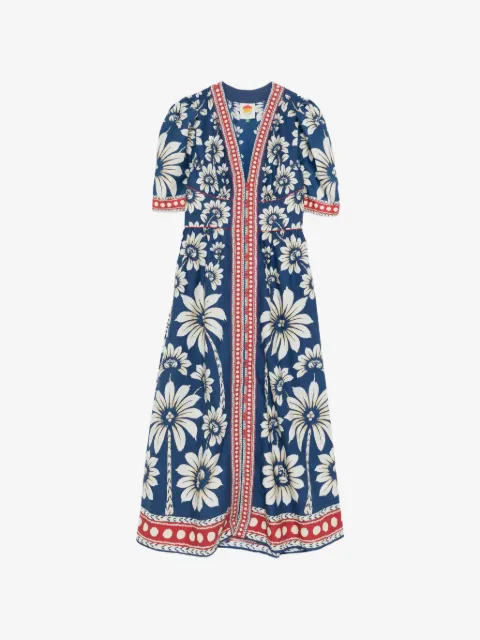 FARM Rio floral-print V-neck maxi dress