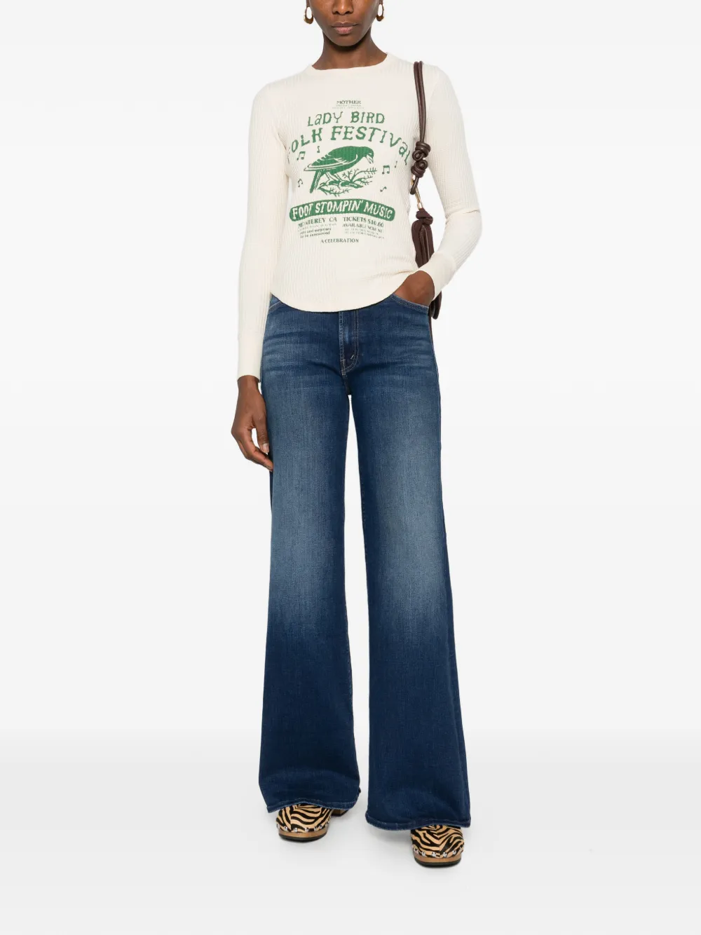  Mother Bird-print Sweater - Neutrals 