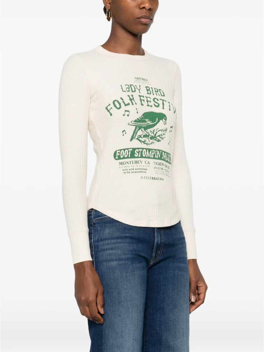  Mother Bird-print Sweater - Neutrals 