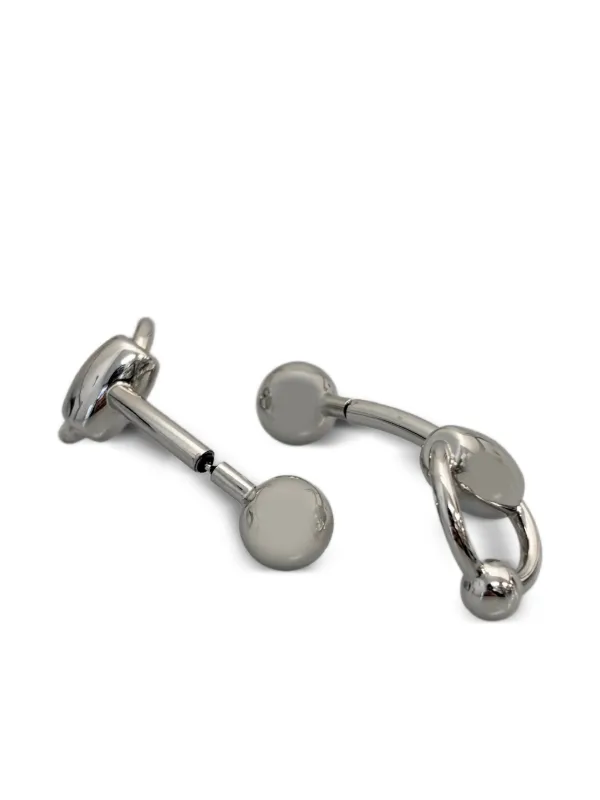 Jean Paul Gaultier Equestrian Earrings in Silver