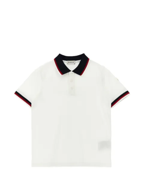 Moncler Enfant piqué tricolour polo shirt