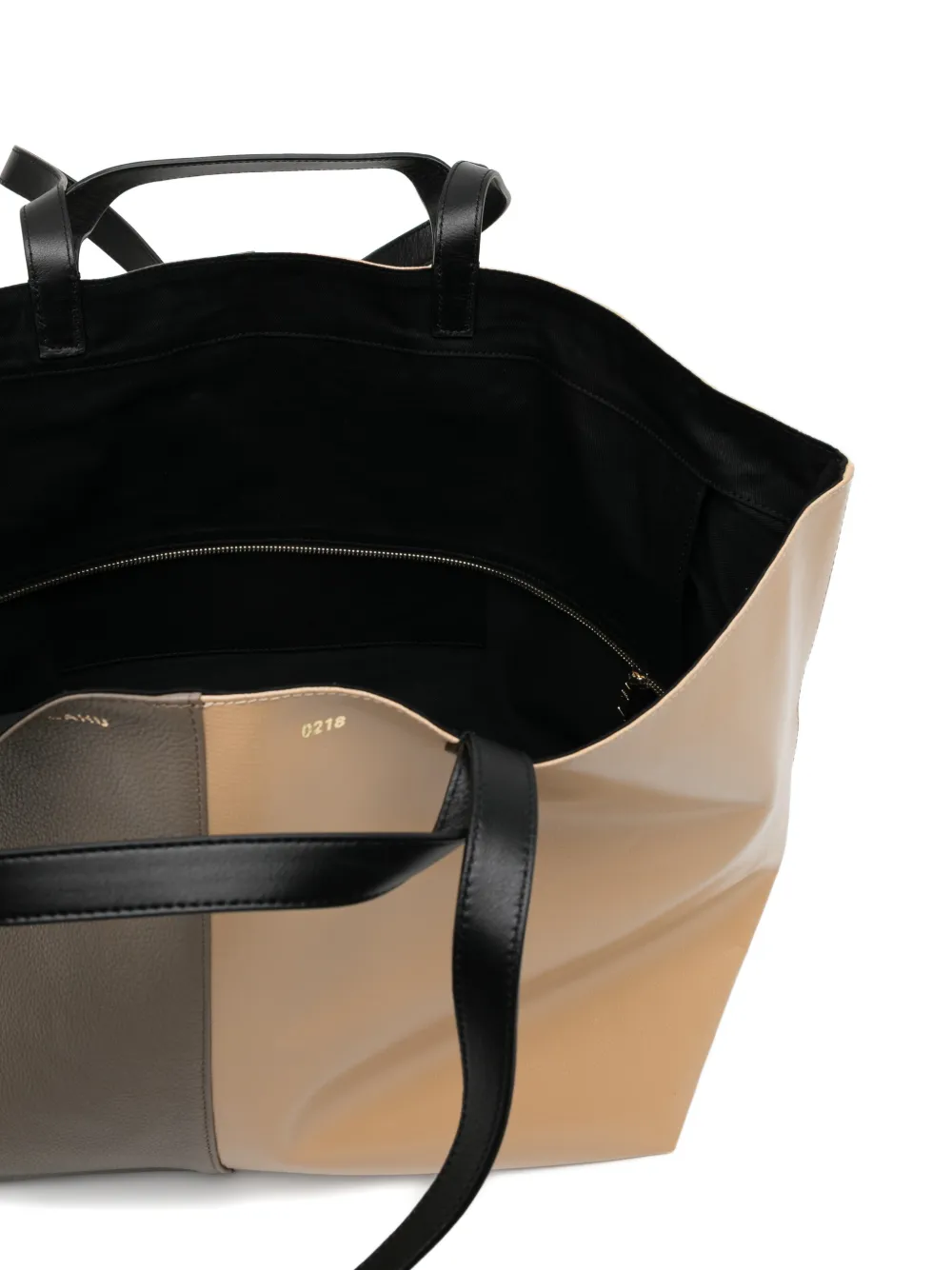 Cahu colourblock tote bag - Beige