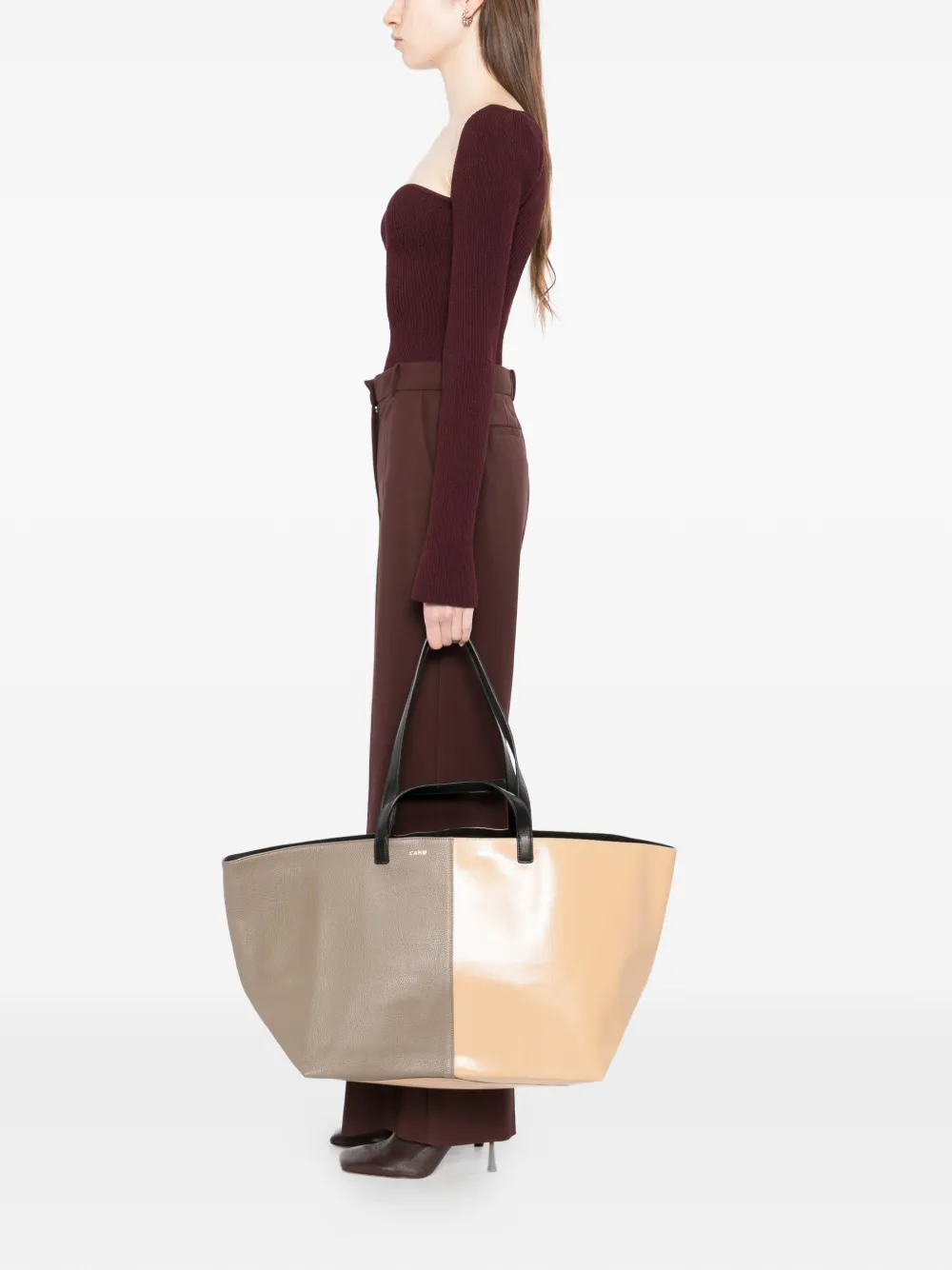  Cahu Colourblock Tote Bag - Neutrals 