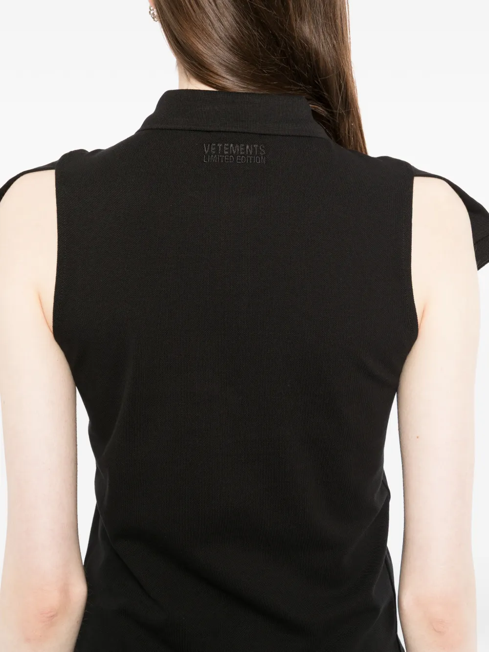 VETEMENTS Top met geborduurd logo Zwart