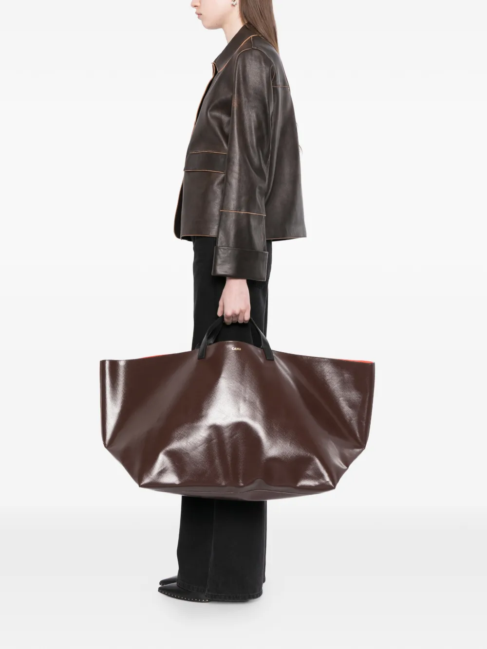  Cahu Tote Bag - Brown 