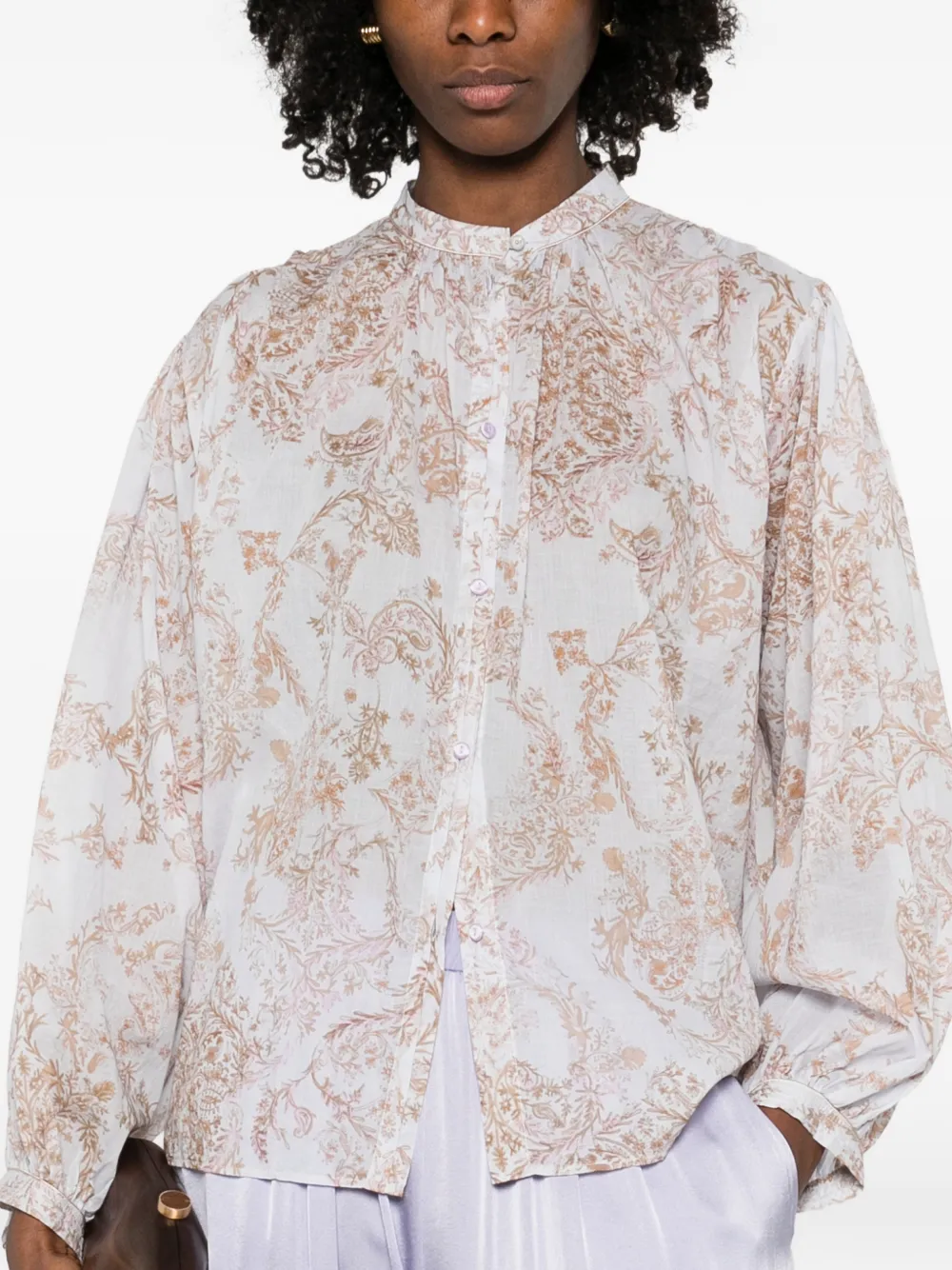 Forte Blouse met bloemenprint Roze