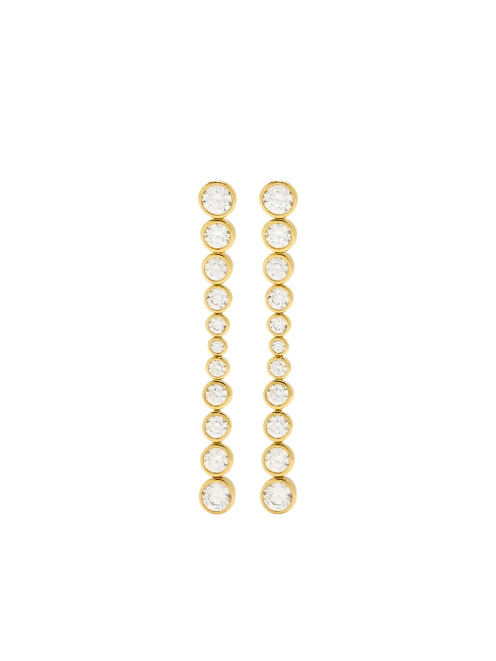 RAGBAG STUDIO Oda cubic-zirconia drop earrings - Gold