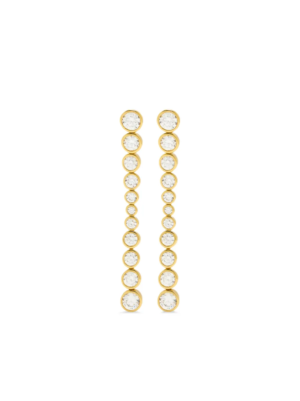 RAGBAG STUDIO Oda cubic-zirconia drop earrings - Oro