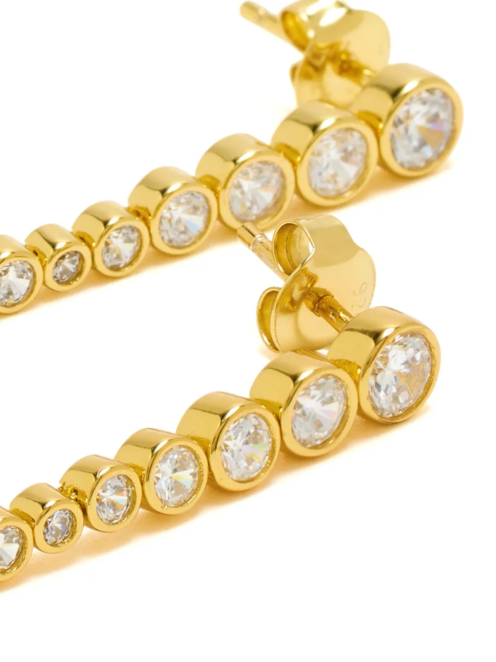  Ragbag Studio Oda Cubic-zirconia Drop Earrings - Gold 