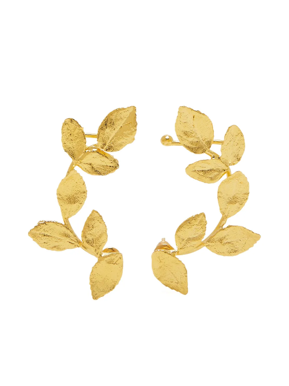 Lynyer Climbing Leaf earrings - Gold