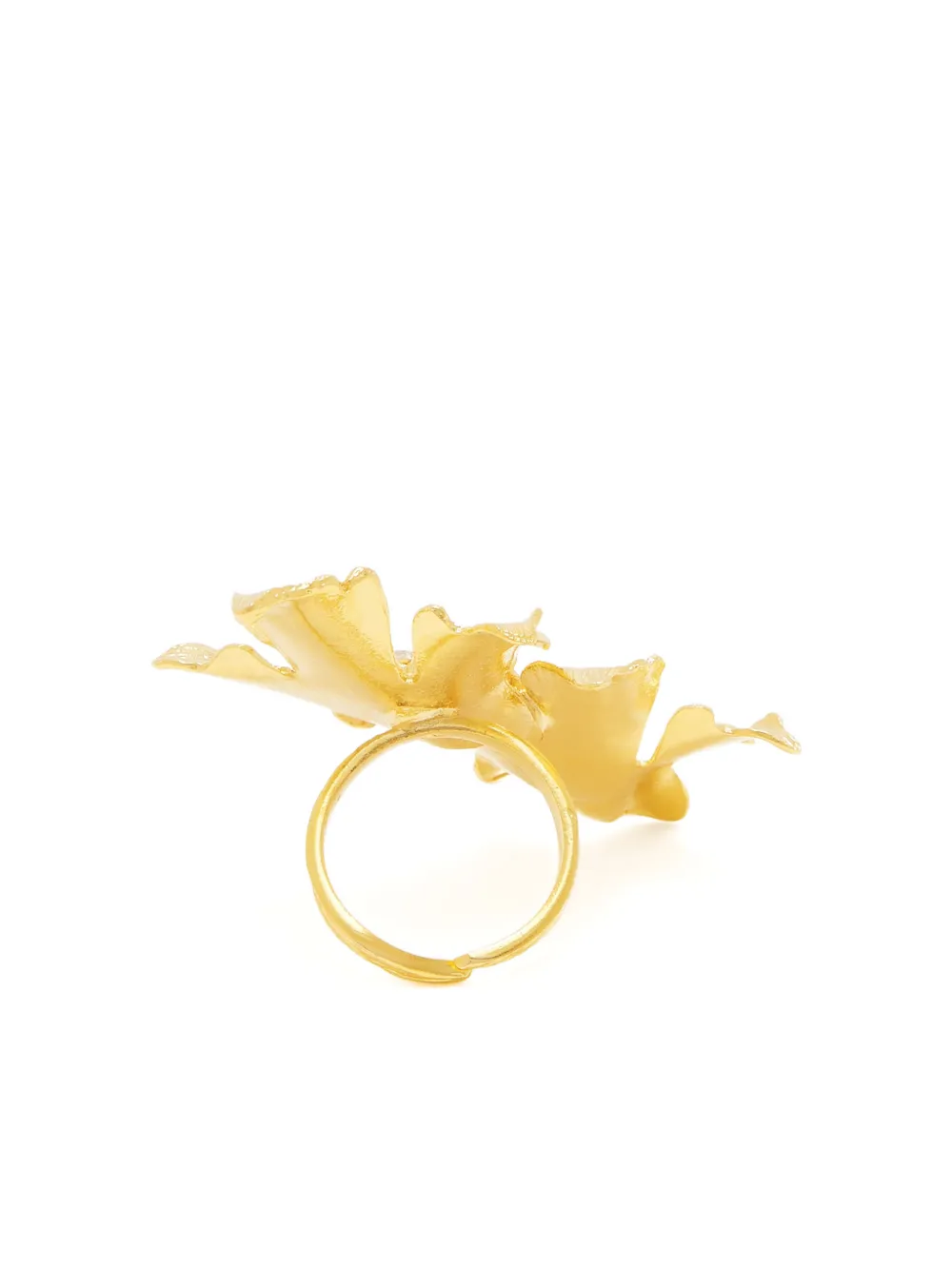 Lynyer Mystic leaf embellished ring - Goud