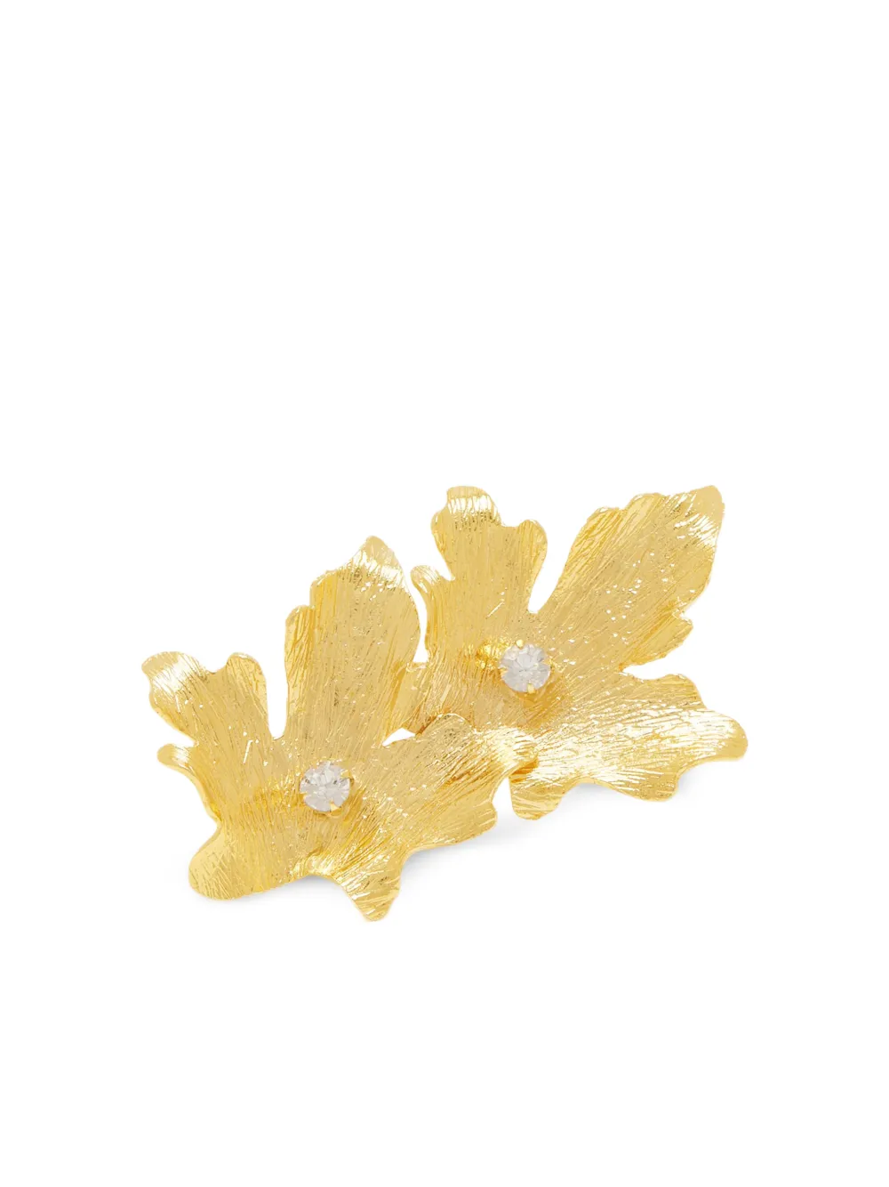 Lynyer Mystic leaf embellished ring - Oro