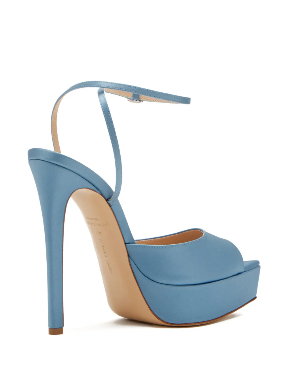 Andrea Wazen Andrea sandalen met plateauzool Blauw