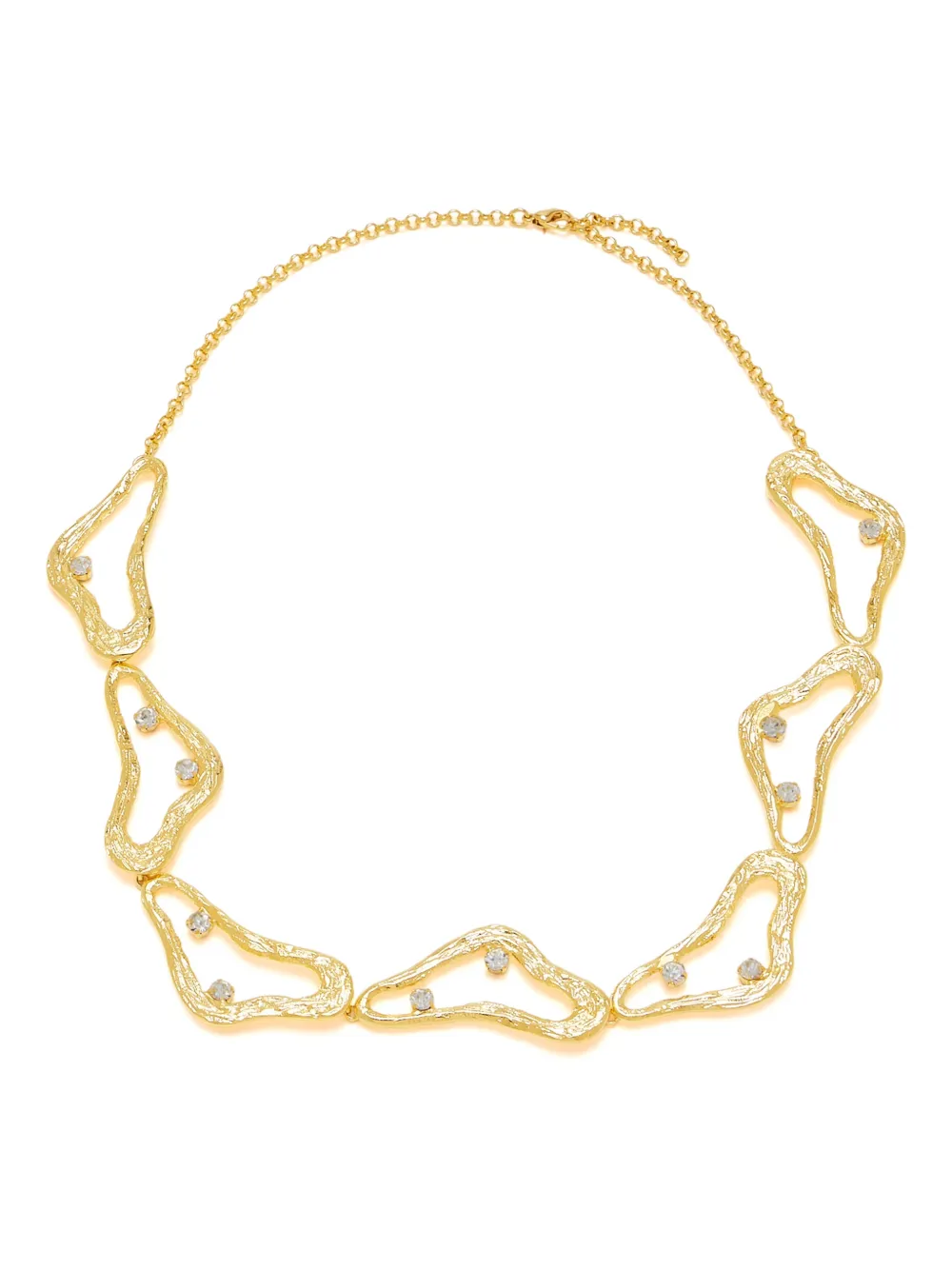 Lynyer Celestial Whispers textured embellished necklace - Gold
