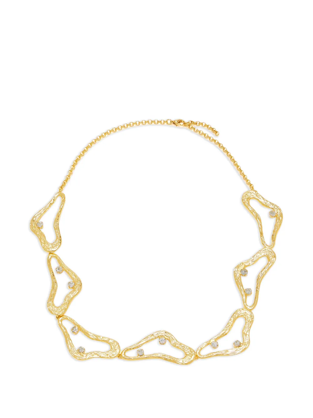 Lynyer Celestial Whispers textured embellished necklace - Oro