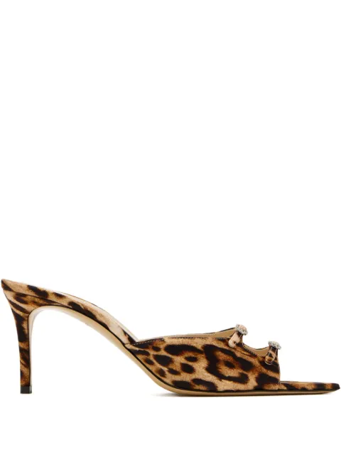 Andrea Wazen  Carol leopard buckle sandals