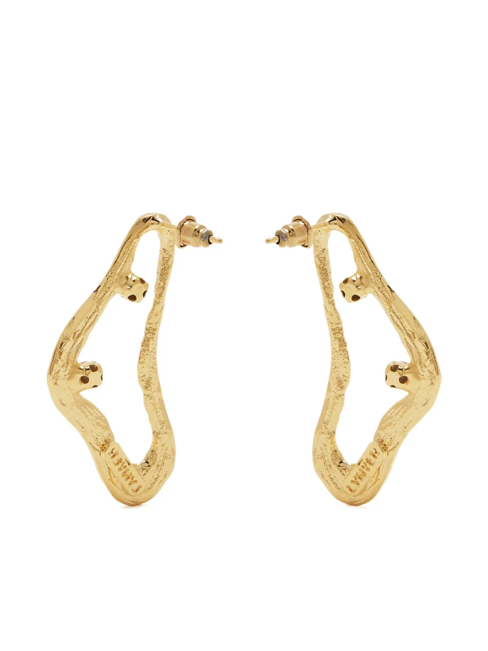Lynyer Celestial Whispers stone-embellished textured earrings - Goud