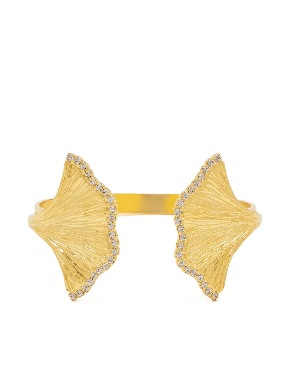 Lynyer Enchanted Flora crystal-embellished cuff bracelet - Gold