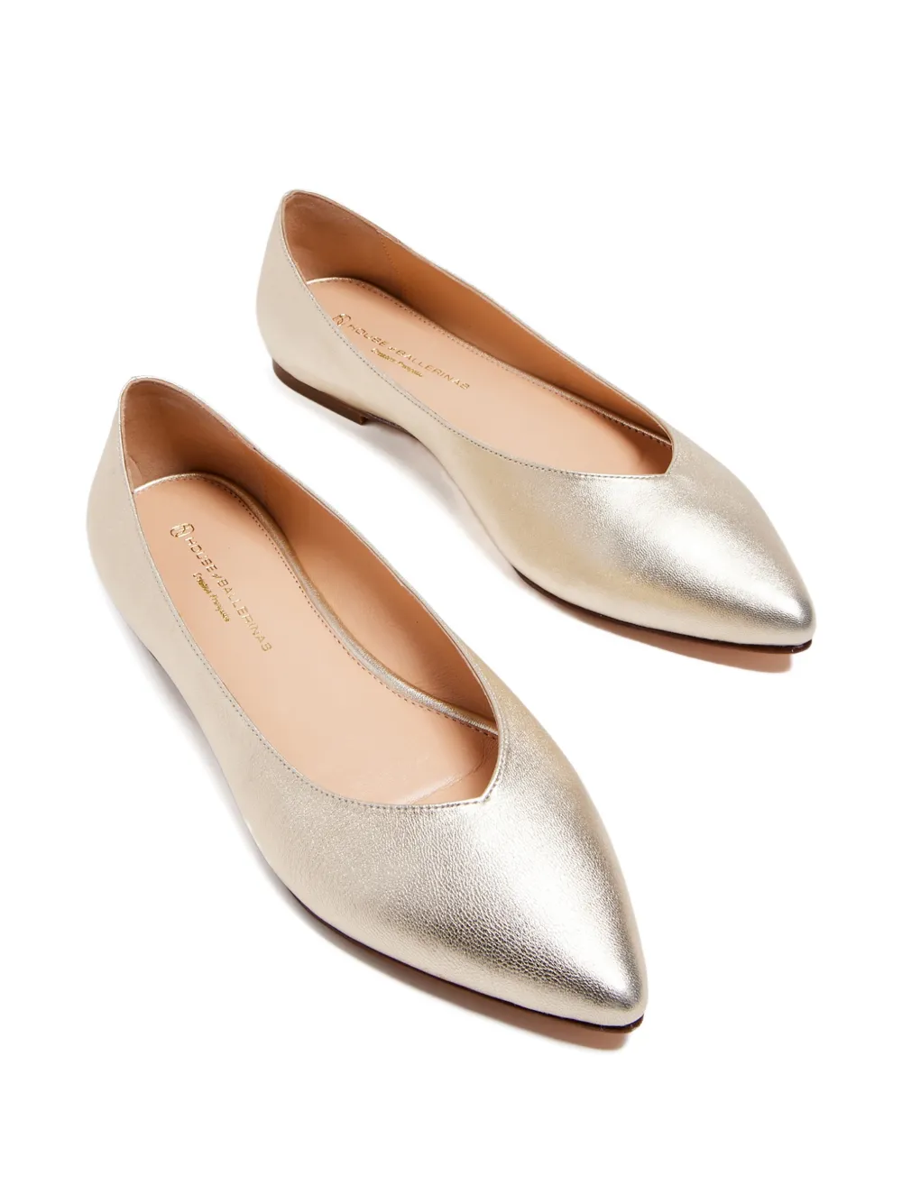 HOUSE OF BALLERINAS Diane pointed-toe ballet flats - Goud